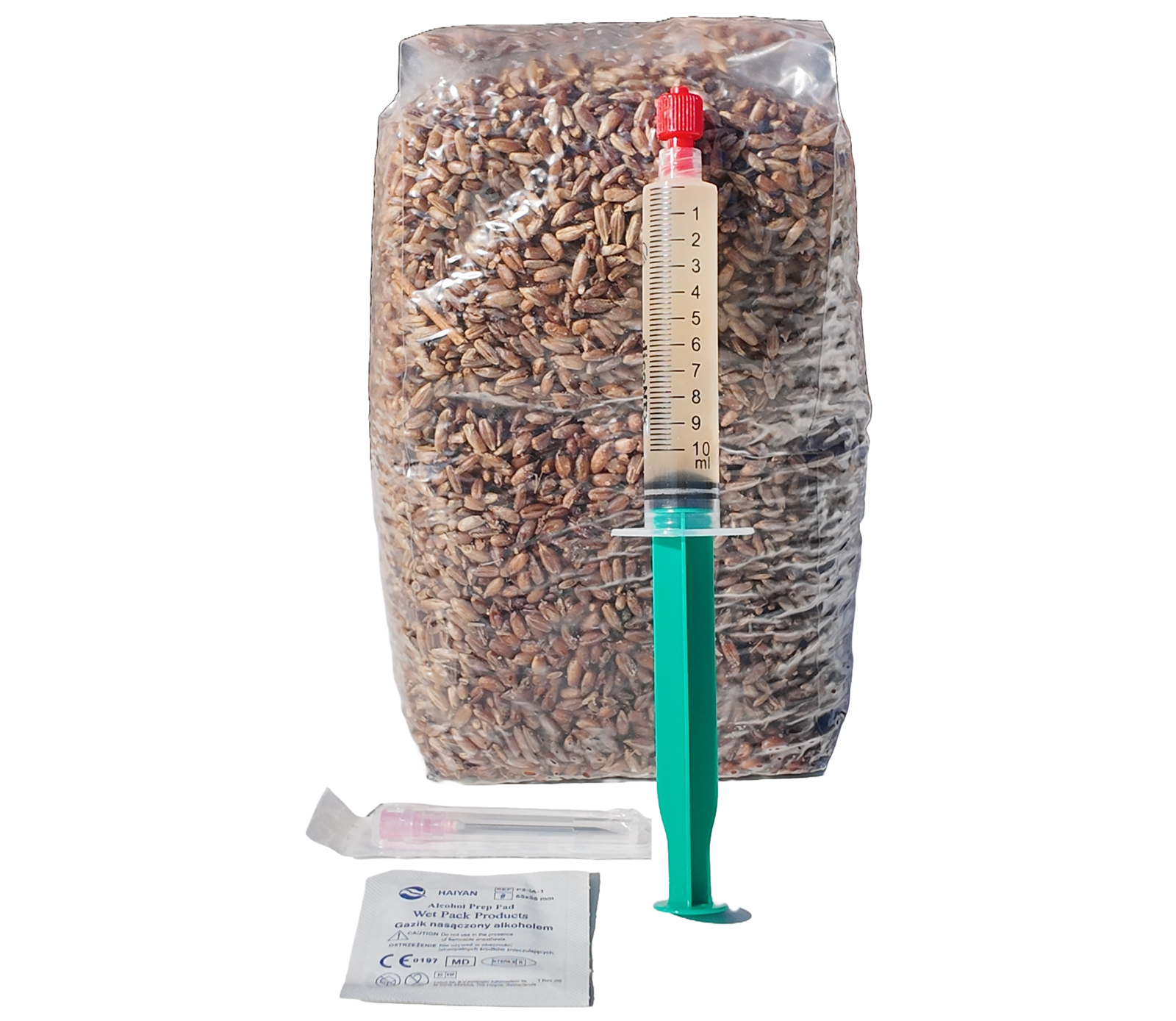 Pack Seringa 10mL + Grão Esterilizado